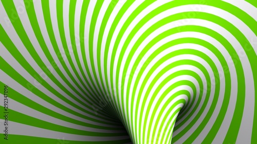 green and White spiral background - 3D rendering illustration