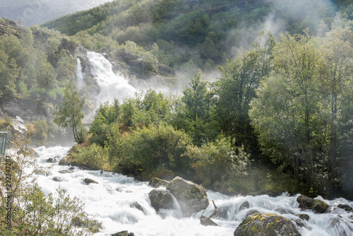 Briksdalbreen Wasserfälle, Norwegen photo