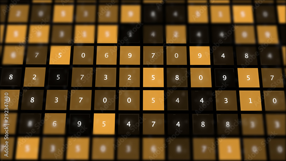 Abstract image of editorial bricks puzzle game.
