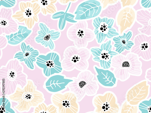 Floral seamless pattern. Vector design for paper  fabric  interior decor and cover