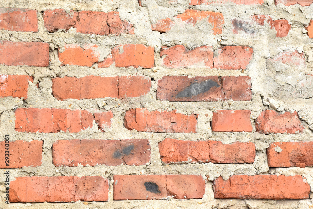 Obraz premium brick wall texture. Abstract red brick background