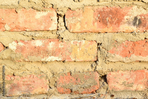 brick wall texture. Abstract red brick background © Alexander_fix