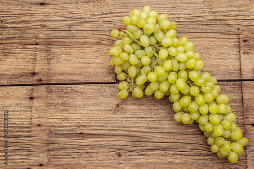 Bunch of sweet green seedless grapes variety "Kishmish"