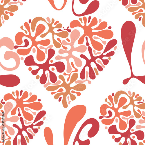 Vector Seamless Love Composition with Heart
