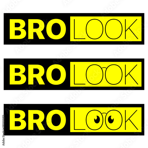 black motto in yellow on white background.