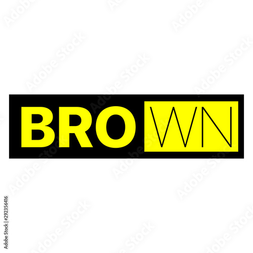 black motto in yellow on white background.