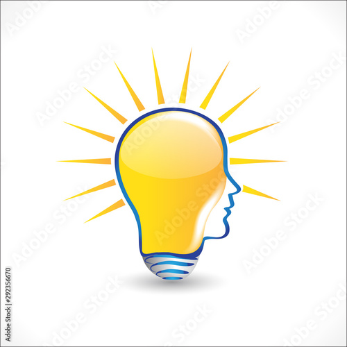 Logo bulb light ideas vector web image design 