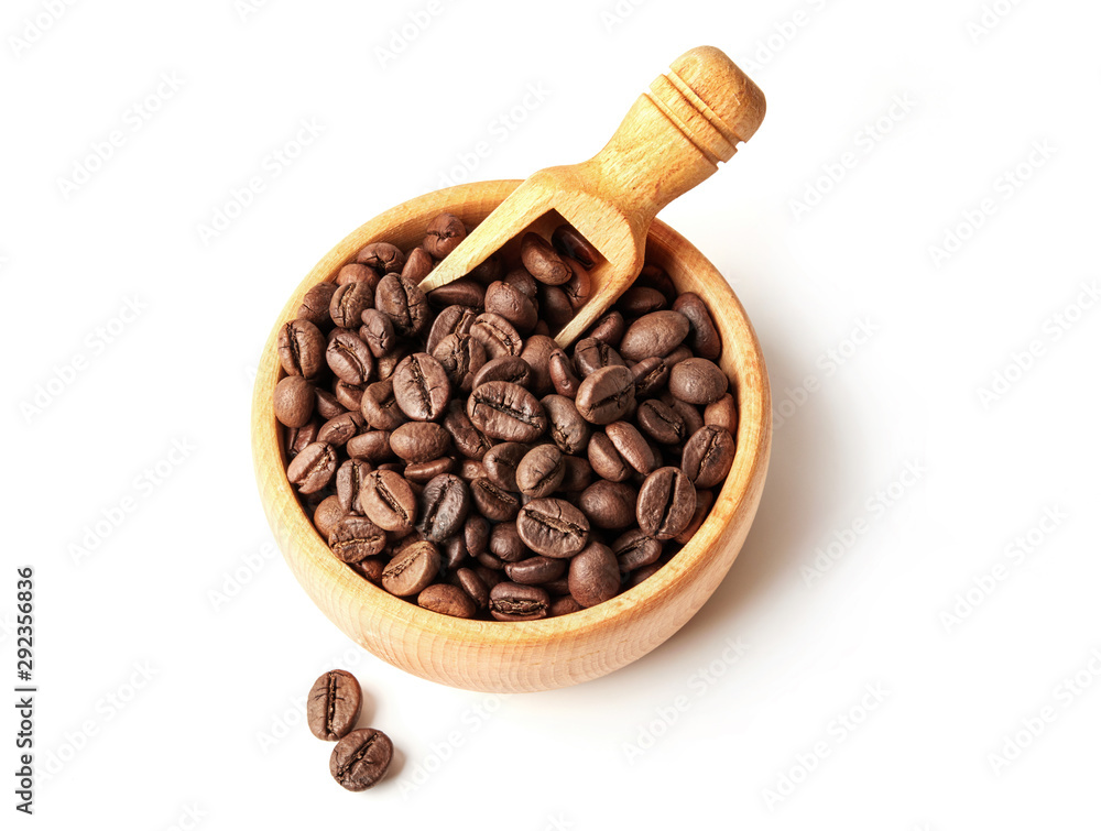 Fototapeta premium Roasted coffee beans in a bowl
