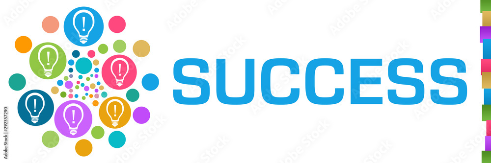 Success Colorful Dots Circular Bulbs Left Success Colorful Dots Circular Bulbs Left
