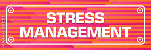 Stress Management Pink Orange Lines Background Screw Board 