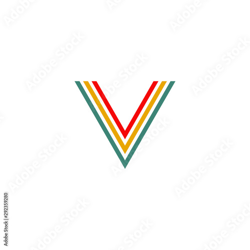 V letter initial logo design vector template © dimensi design