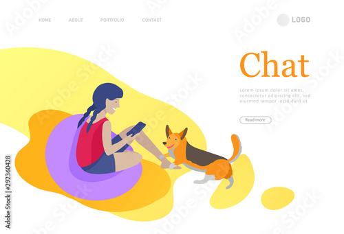 Landing page with Happy school children performing various activities