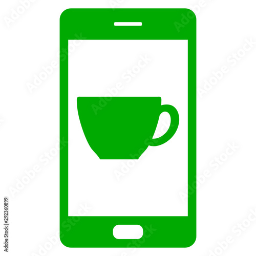 Tasse und Smartphone