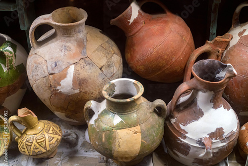 Ancient ceramic pottery found in Tanais. Archeological items © Yakov