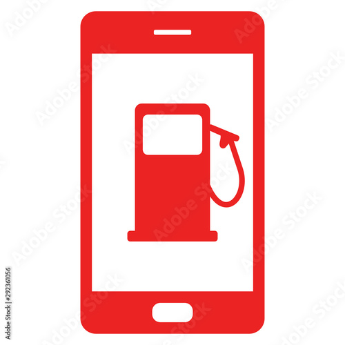 Tankstelle und Smartphone