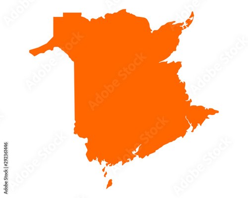 Karte von New Brunswick