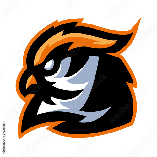 owl mascot logo template for esport activity