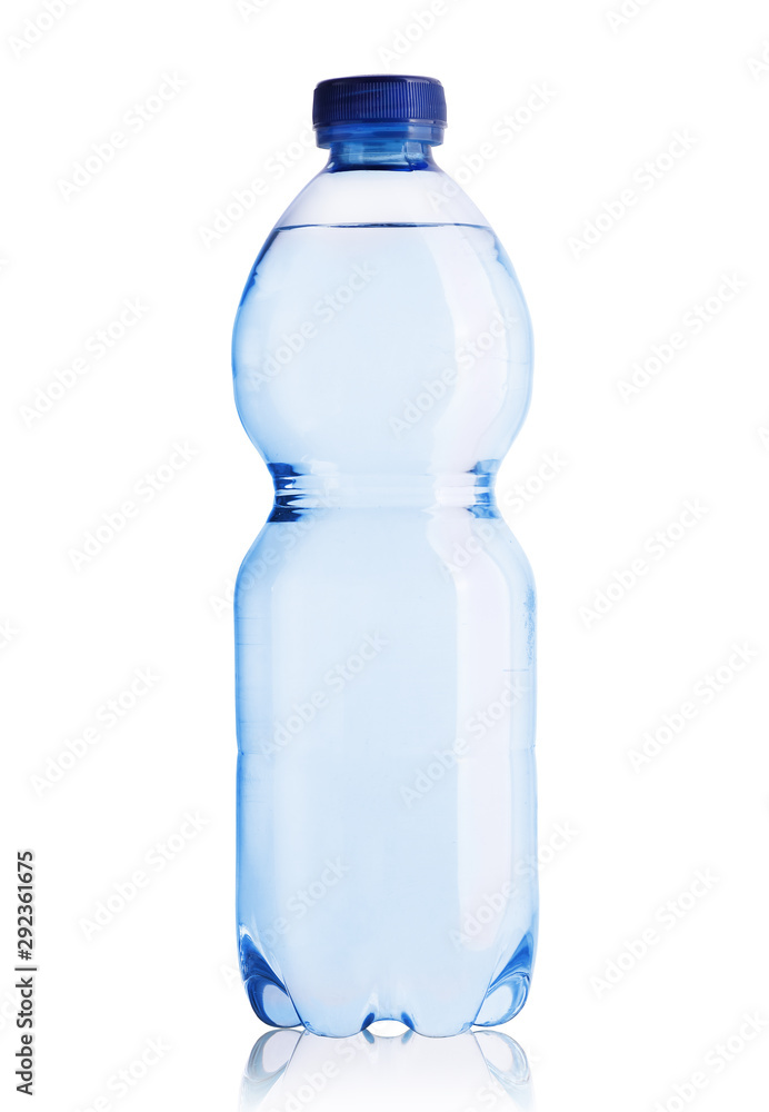 small plastic bottle with mineral water small plastic bottle with mineral water