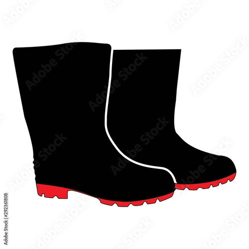 Garden Boot Icon Vector Illustration Vector  H