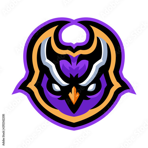 owl mascot logo template for esport activity