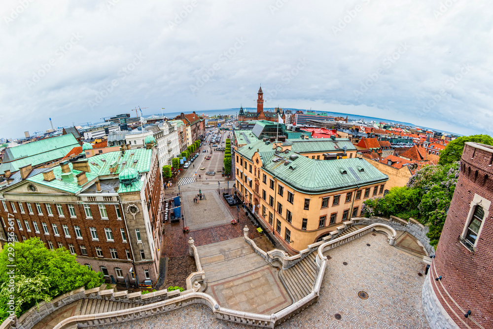 Φωτογραφία View of the city centre and the port of Helsingborg in Sweden