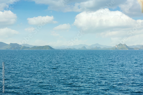 Sea and mountainous coast of Pangan island