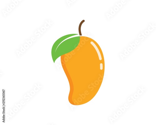 mango fruit vector illustration logo
