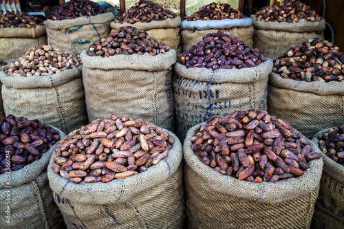 Herb and spice stall on the street market, Luxor, Egypt