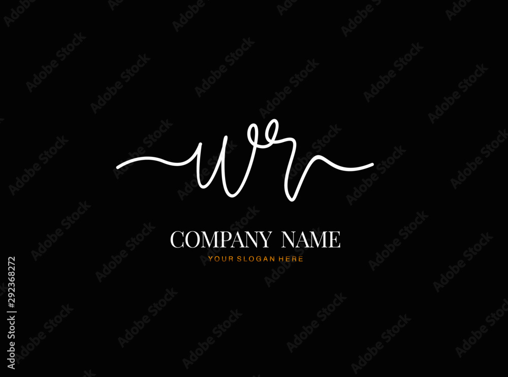 W R WR Initial handwriting logo design with circle. Beautyful design handwritten logo for fashion, team, wedding, luxury logo. W R WR Initial handwriting logo design with circle. Beautyful design handwritten logo for fashion, team, wedding, luxury logo.