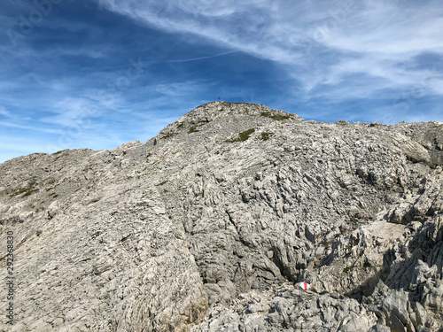 Mutteristock mountain above the Wagital valley (Waegital or Wägital) and alpine Lake Wagitalersee (Wägitalersee), Innerthal - Canton of Schwyz, Switzerland photo