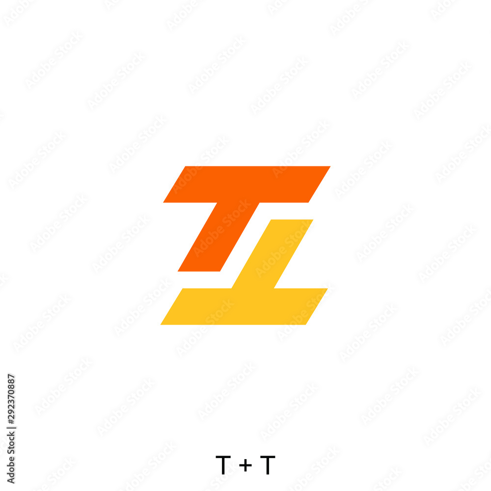 Double T letter concept, letter double T icon, initials logo template ready to use Double T letter concept, letter double T icon, initials logo template ready to use