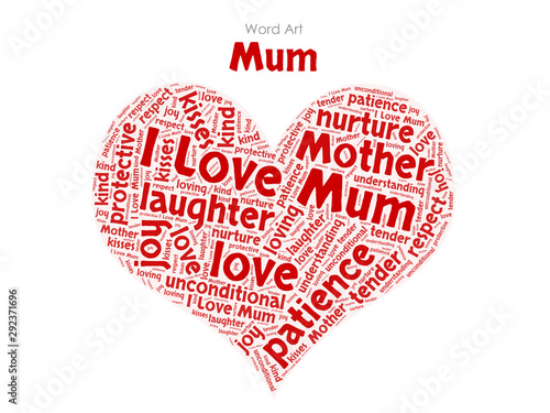 Word Art - I Love Mum