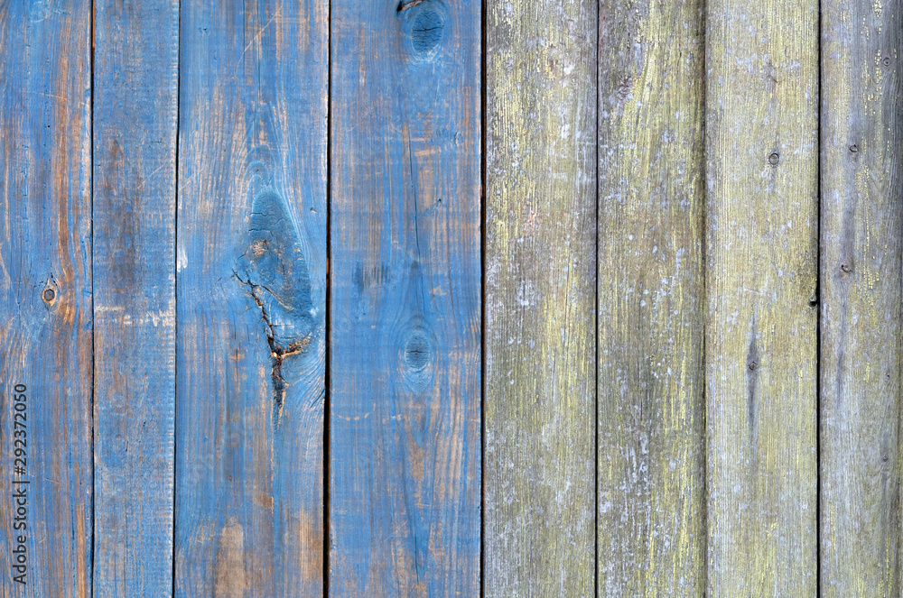Old painted wooden planks, rustic texture, background Old painted wooden planks, rustic texture, background