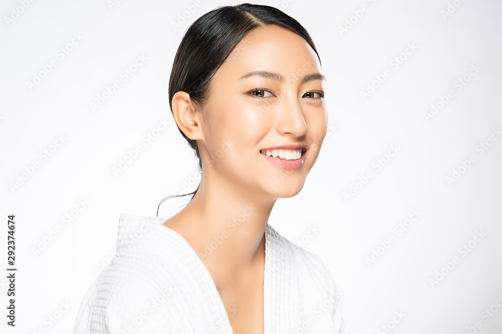 Beautiful Young Asian Woman with Clean Fresh Skin, Beautiful Young Asian Woman with Clean Fresh Skin,