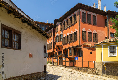 view of the streets of plovdiv city,