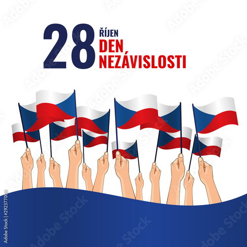 Vector Illustration 28 října. Den nezávislosti. Translation of the text: 28 october. Independence Day.