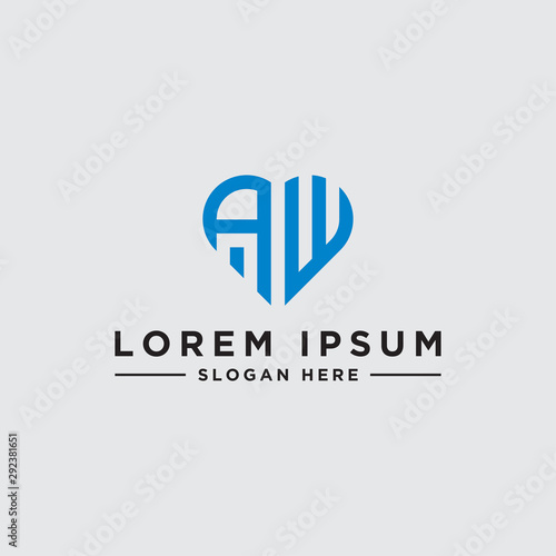 initial letter AW logo icon, inspiring logo designs for companies from. -Vectors