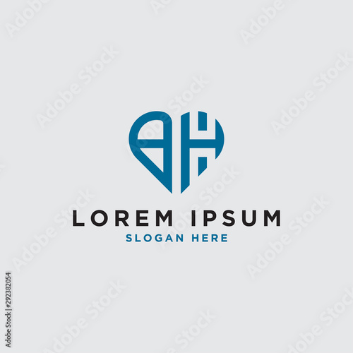 Free Download initial letter BH logo icon, the logo design inspiration for the company from. -Vectors - GFXLoad