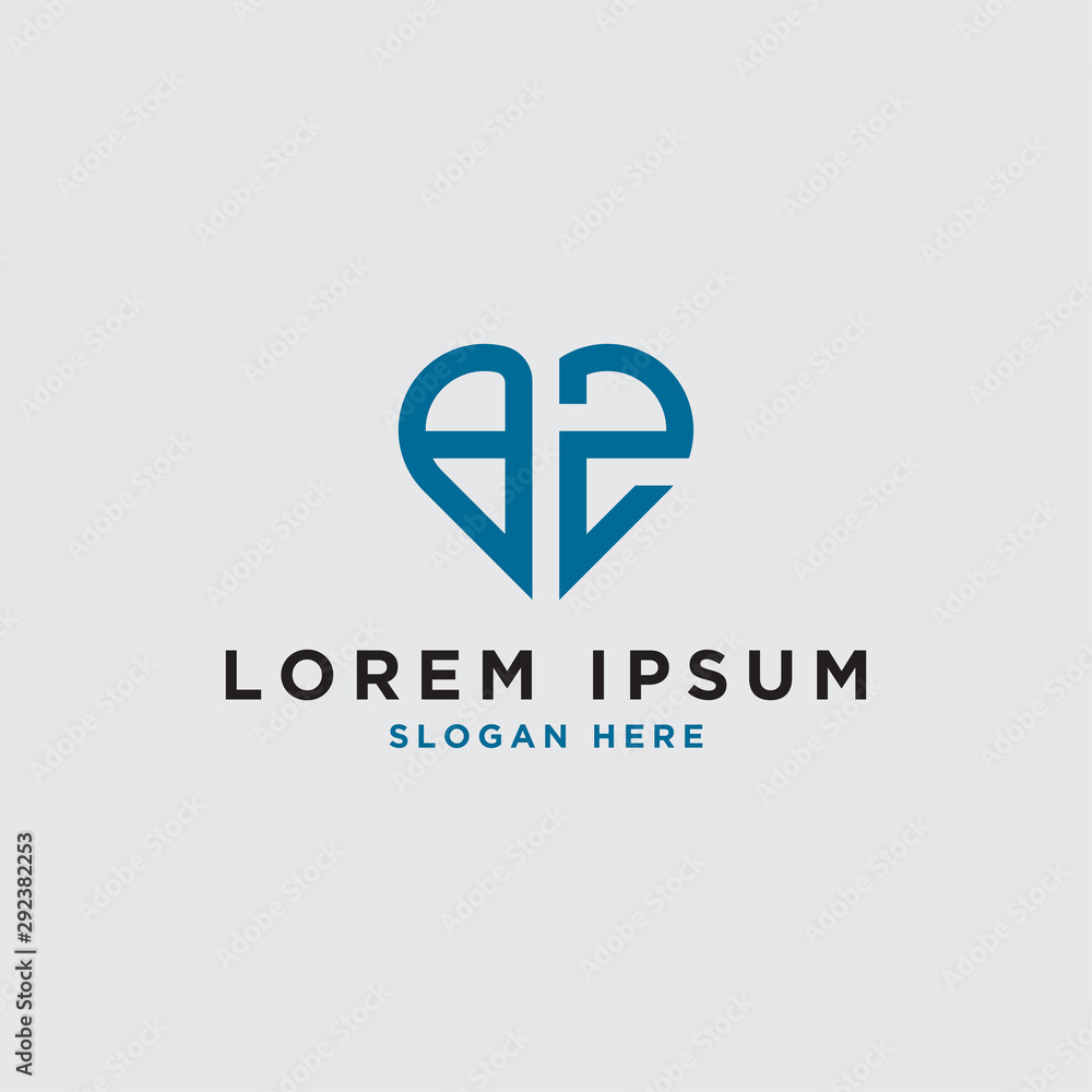 Obraz premium initial letter BZ logo icon, inspiring logo designs for companies from. -Vectors