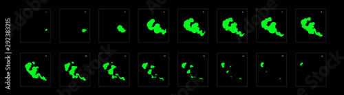 toxic liquid animation. animation of toxic liquid. Sprite sheet for game or cartoon or animation. classic animation of toxic liquid effect