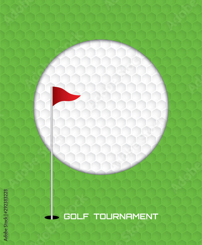 Golf invitation flyer template graphic design