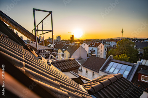 beautiful Sunset from balcony in Frankfurt © Danny