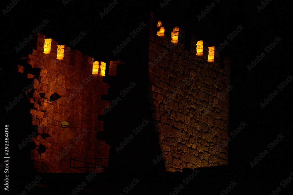 Obraz premium Castelo Branco is a city and a municipality in the interior of Portugal, capital of the homonymous district. Night photography of the city