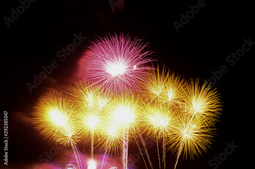 Fireworks 119th Anniversary Udonthani in Thailand  Colorful fireworks