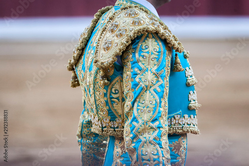 Detail of the "traje de luces" or bullfighter dress, Spain