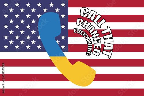 kiev, ukraine 25 september 2019, usa and ukraine presidents scandal concept vector
