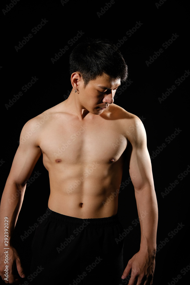 athletic muscular bodybuilder man with naked torso six pack abs. fitness workout concept athletic muscular bodybuilder man with naked torso six pack abs. fitness workout concept