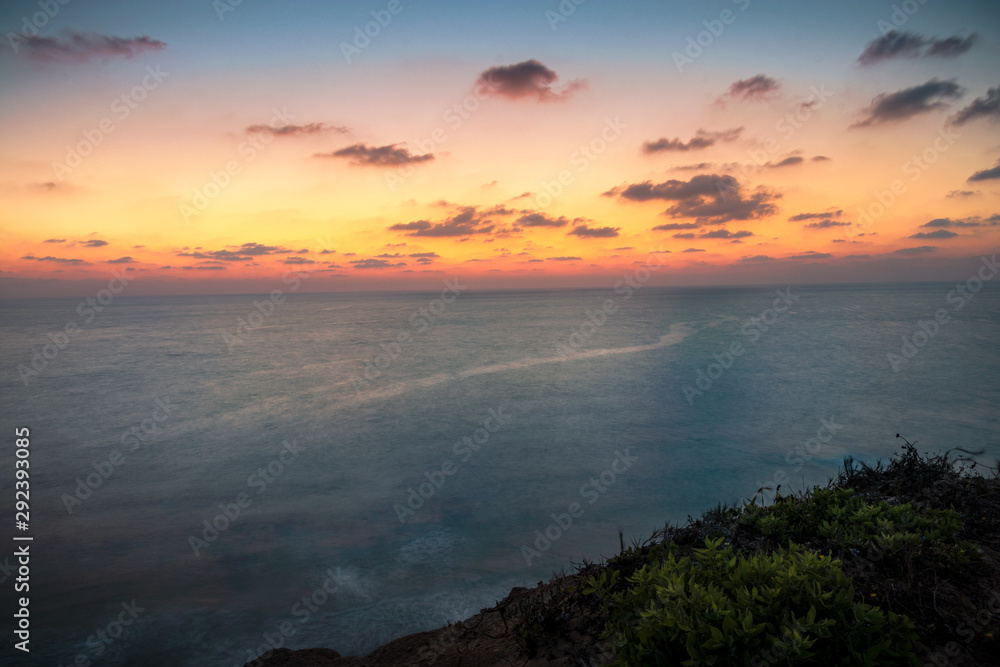 sunset over the sea Israel