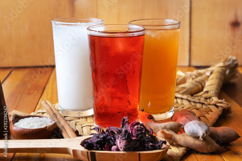 Set of mexican fresh water also called 