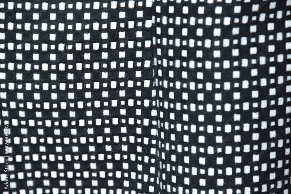 Abstract check pixel plaid seamless pattern black and white